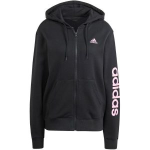 Bluza damska adidas Essentials Linear Full-Zip French Terry Hoodie. Białe bluzy ADIDAS, xs, bez wzorów, z dresówki, z kapturem. Za 222,00 zł.