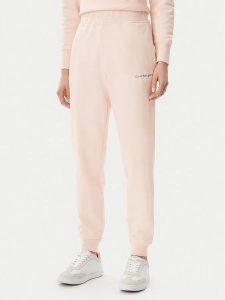 Calvin Klein Jeans Spodnie dresowe Monologo J20J225354 Różowy Slim Fit. Czerwone spodnie dresowe Calvin Klein Jeans, xl, bez wzorów, z bawełny. Za 219,99 zł.
