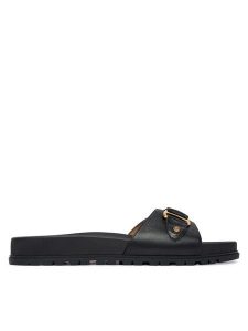 LAUREN RALPH LAUREN Klapki 802982883002 Czarny. Czarne klapki Lauren Ralph Lauren, bez wzorów, ze skóry, bez obcasa. Za 418,99 zł.