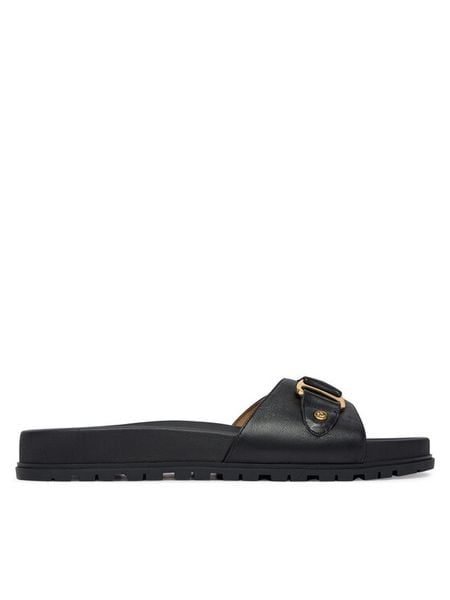 LAUREN RALPH LAUREN Klapki 802982883002 Czarny. Czarne klapki Lauren Ralph Lauren, bez wzorów, ze skóry, bez obcasa. Za 418,99 zł.