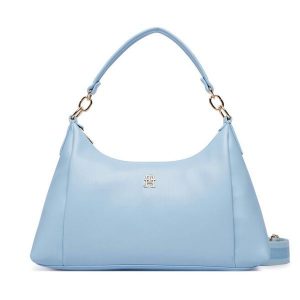 Torebka Tommy Hilfiger. Niebieskie torebki klasyczne TOMMY HILFIGER, bez wzorów, bez dodatków. Za 529,99 zł.