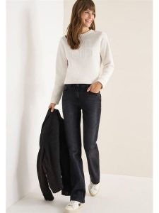 Cecil Dżinsy - Regular fit - w kolorze czarnym rozmiar: W28/L30. Czarne jeansy Cecil, z aplikacjami, ze skóry. Za 144,24 zł.