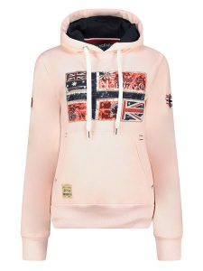 Geographical Norway Bluza "Gpepe2" w kolorze jasnoróżowym rozmiar: S. Różowe bluzy Geographical Norway, s, bez wzorów, z kapturem. Za 113,99 zł.