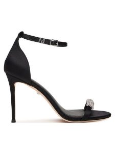 Marciano Guess Sandały 6RGZ29 7424A Czarny. Czarne sandały Marciano Guess, z aplikacjami, ze skóry, bez obcasa, na szpilce, bez zapięcia. Za 495,00 zł.
