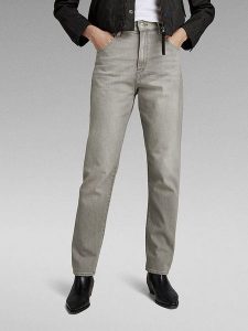 G-Star Dżinsy "Virjinya " - Slim fit - w kolorze szarym rozmiar: W26/L30. Szare jeansy G-Star, z aplikacjami. Za 210,81 zł.