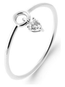 L'Atélier Précieux Srebrny pierścionek z cyrkonią rozmiar: 56. Szare pierścionki l'Atelier precieux, z cyrkonią, srebrne. Za 141,19 zł.