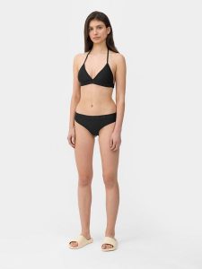 4F Dół od bikini z materiałów z recyklingu damski XL. Fioletowe bikini 4f, bez wzorów, z materiału. W wyprzedaży za 9,99 zł.