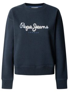 Pepe Jeans Bluza "Maddy" w kolorze granatowym rozmiar: XS. Niebieskie bluzy Pepe Jeans, xs, bez wzorów, z bawełny, bez kaptura. Za 118,56 zł.