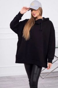Bluza ocieplana z suwakiem na boku czarna. Czarne bluzy KESI, l, bez wzorów, z bawełny, bez kaptura. Za 250,94 zł.