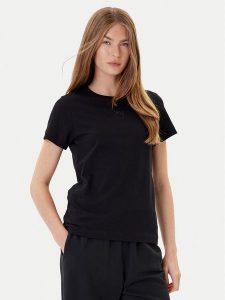 PINKO T-Shirt Bussolotto 100355 A2RD Czarny Regular Fit. Czarne t-shirty Pinko, xl, bez wzorów, z bawełny, bez kołnierzyka, bez ramiączek. Za 269,99 zł.