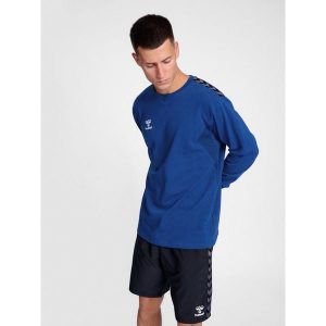 Bluza Hummel Authentic. Niebieskie bluzy Hummel, bez wzorów, bez kaptura. Za 217,50 zł.