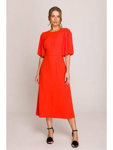 Stylove Sukienka w kolorze czerwonym rozmiar: S. Czerwone sukienki Stylove, s, bez wzorów, bez kołnierzyka, bez ramiączek, maxi. Za 219,60 zł.