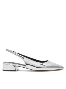 Nine West Baleriny WFA2609-1 Srebrny. Szare balerinki Nine West, bez wzorów, ze skóry, bez obcasa, bez zapięcia. Za 199,99 zł.