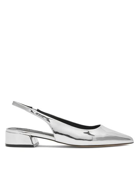 Nine West Baleriny WFA2609-1 Srebrny. Szare balerinki Nine West, bez wzorów, ze skóry, bez obcasa, bez zapięcia. Za 119,99 zł.