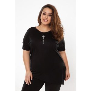 Koszulka fitness damska Rough Radical Kip Plus size. Czarne bluzki ROUGH RADICAL, plus size, bez wzorów, sportowe, bez kołnierzyka, plus size, bez ramiączek. Za 109,00 zł.