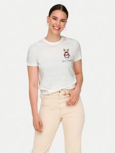 ONLY T-Shirt Kita 15331069 Biały Regular Fit. Białe t-shirty ONLY, xs, bez wzorów, z bawełny, bez kołnierzyka, bez ramiączek. Za 79,99 zł.