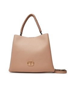 TWINSET Torebka 251TD8062 Beżowy. Brązowe torebki klasyczne Twinset, bez wzorów, ze skóry, bez dodatków. Za 549,99 zł.
