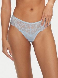 Hunkemöller Figi brazylijskie Isabella 206295 Niebieski. Niebieskie figi Hunkemöller, bez wzorów, z syntetyku. Za 79,99 zł.