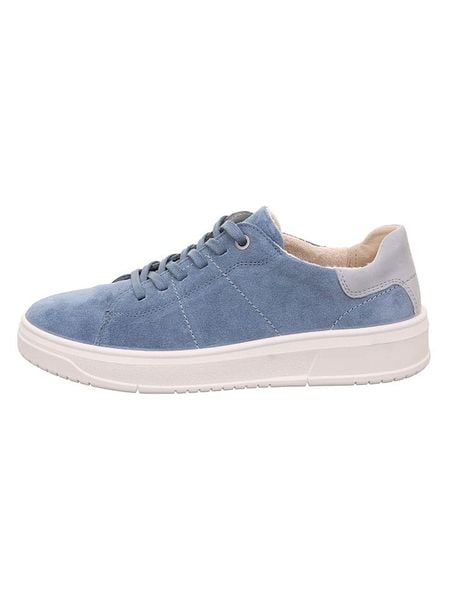 Legero Skórzane sneakersy "Rejoise" w kolorze niebieskim rozmiar: 38,5. Niebieskie trampki Legero, bez wzorów, ze skóry, bez zapięcia. Za 323,68 zł.