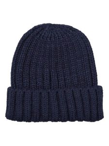 Becksöndergaard Czapka-beanie "Walmer" w kolorze granatowym rozmiar: onesize. Niebieskie czapki Becksöndergaard, bez wzorów, z materiału. Za 84,21 zł.