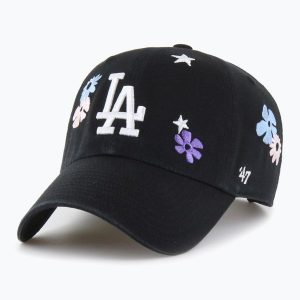 Czapka z daszkiem 47 Brand MLB Los Angeles Dodgers Flora CLEAN UP. Czarne czapki 47 Brand, bez wzorów. Za 139,99 zł.