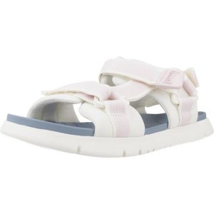 Sandały CAMPER OLAS HOUS Biały. Białe sandały Camper, bez wzorów, z tkaniny, bez obcasa, bez zapięcia. Za 299,15 zł.
