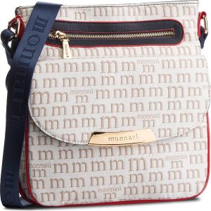 Torebka MONNARI - BAG3220-013 Navy. Białe listonoszki marki Monnari, z materiału. W wyprzedaży za 129,00 zł.