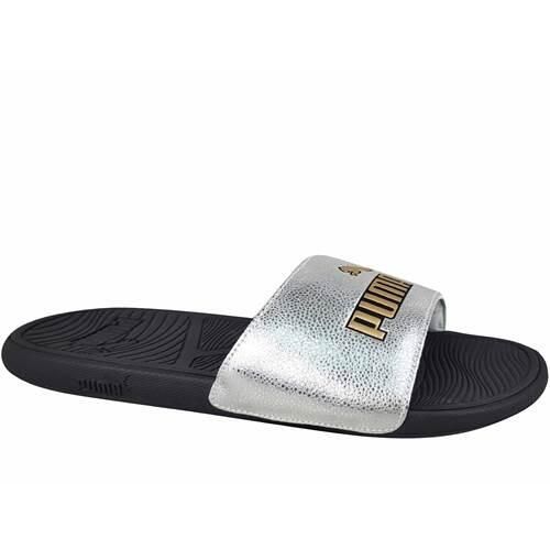 Klapki damskie Puma Cool Cat 2.0. Szare klapki Puma, bez wzorów, z materiału, bez obcasa. W wyprzedaży za 131,55 zł.