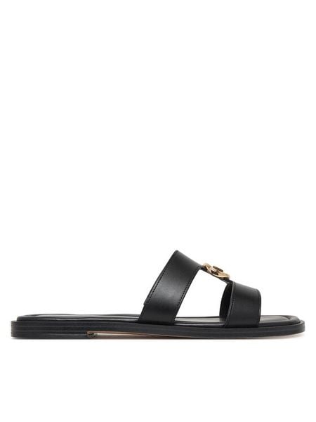 MICHAEL Michael Kors Klapki Ering Flat 40S6ERFS2L Czarny. Czarne klapki MICHAEL Michael Kors, bez wzorów, ze skóry, bez obcasa. Za 476,99 zł.