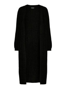 Pieces Kardigan "Maggy" w kolorze czarnym rozmiar: M. Czarne swetry oversize Pieces, m, bez wzorów, prążkowane, bez ramiączek. Za 144,92 zł.