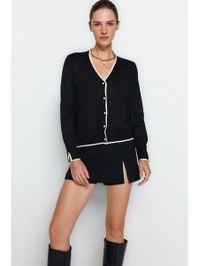 Trendyol Kardigan w kolorze czarnym rozmiar: M. Czarne kardigany Trendyol. Za 165,71 zł.