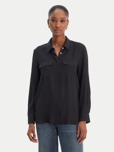 Marella Koszula Febe 2613111051 Granatowy Regular Fit. Niebieskie koszule Marella, bez wzorów, z acetatu, bez kołnierzyka, bez ramiączek. Za 489,99 zł.