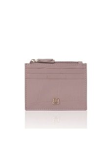 Bellicci Skórzany portfel "Viveca" w kolorze fioletowym - 11 x 8 x 1 cm rozmiar: onesize. Różowe portfele Bellicci, bez wzorów, z materiału. Za 87,61 zł.