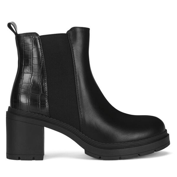 Botki Jenny Fairy. Czarne botki Jenny Fairy, bez wzorów, bez obcasa, na słupku, bez zapięcia. Za 169,99 zł.