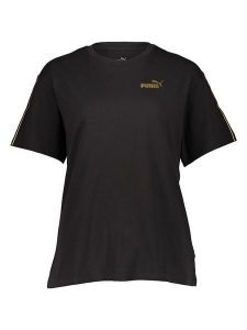 Puma Koszulka "Essential" w kolorze czarnym rozmiar: M. Czarne bluzki Puma, m, bez wzorów, z bawełny, bez kołnierzyka, bez ramiączek. Za 61,46 zł.