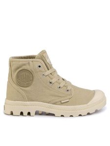 Palladium Trapery Pampa Hi 92352-238-M Beżowy. Brązowe buty zimowe Palladium, z materiału, bez obcasa, bez zapięcia. Za 299,99 zł.