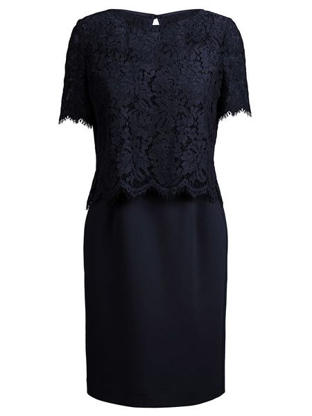 APART Sukienka w kolorze granatowym rozmiar: 38. Czarne sukienki Apart, bez wzorów, z koronki, bez kołnierzyka, bez ramiączek, mini. Za 267,92 zł.