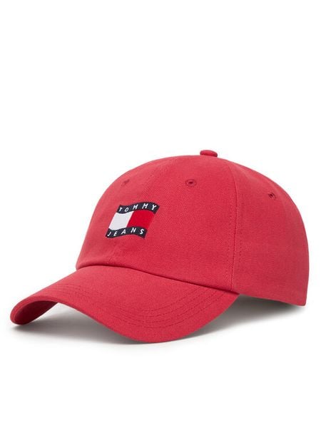 Tommy Jeans Czapka z daszkiem AW0AW18360 Koralowy. Pomarańczowe czapki Tommy Jeans, bez wzorów, z bawełny. Za 119,99 zł.