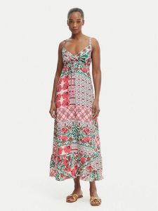 Iconique Sukienka letnia Lidia IC26-095 Kolorowy Regular Fit. Kombinezony Iconique, na lato, m, bez wzorów, z syntetyku, bez kołnierzyka, bez ramiączek. Za 339,99 zł.