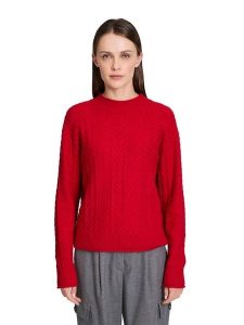 Betty Barclay Sweter w kolorze czerwonym rozmiar: 44. Czerwone swetry oversize Betty Barclay, bez wzorów, ze splotem, bez ramiączek. Za 130,99 zł.