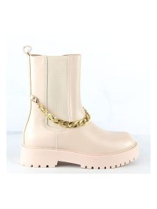 Foreverfolie Botki w kolorze beżowym rozmiar: 37. Brązowe botki Foreverfolie, bez wzorów, bez obcasa, bez zapięcia. Za 82,44 zł.