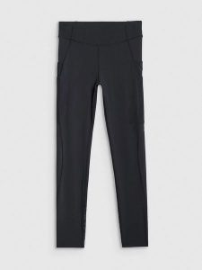 4F Legginsy sportowe w kolorze czarnym rozmiar: M. Czarne legginsy 4f, bez wzorów, z materiału, z podwyższonym stanem. Za 122,96 zł.