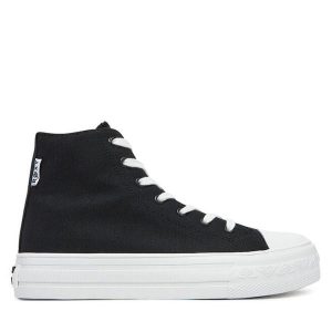 Trampki Roxy. Czarne trampki Roxy, bez wzorów, bez zapięcia. Za 129,99 zł.