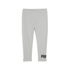 Damskie legginsy 3/4 z małym logo No. 1 ESS PUMA Light Gray Heather. Szare legginsy Puma, bez wzorów, z gumy. Za 109,00 zł.