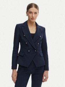 Rinascimento Marynarka CFC0127894003 Granatowy Slim Fit. Niebieskie marynarki i żakiety Rinascimento, s, bez wzorów, z syntetyku. Za 580,99 zł.