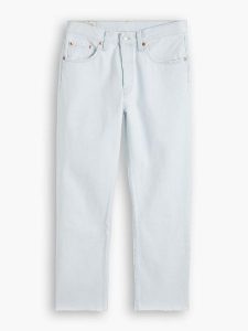 Levi's Dżinsy "501® Crop" - Regular fit - w kolorze błękitnym rozmiar: W24/L28. Niebieskie jeansy Levi's®, z aplikacjami, z podwyższonym stanem. Za 166,49 zł.