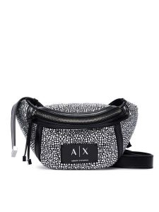 Armani Exchange Nerka XW002655 AF27000 MC009 Czarny. Czarne nerki i saszetki Armani Exchange, bez wzorów, ze skóry. Za 514,99 zł.