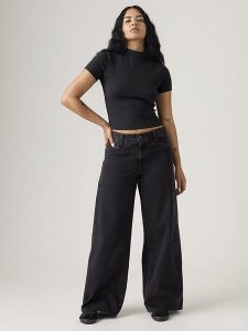 Levi's Dżinsy "'94" - Baggy fit - w kolorze antracytowym rozmiar: W25/L31. Czarne jeansy Levi's®, z aplikacjami. Za 179,95 zł.