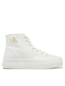 Calvin Klein Jeans Trampki YW0YW01764 Biały. Białe trampki Calvin Klein Jeans, bez wzorów, z jeansu, bez zapięcia. Za 199,99 zł.