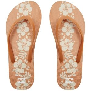 Japonki damskie Billabong Dama. Brązowe klapki Billabong, bez wzorów, bez obcasa. Za 36,99 zł.